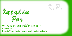 katalin por business card